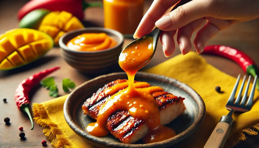 Best Grilled Fish Sauces spicy mango sauce.